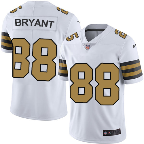 New Orleans Saints #88 Dez Bryant White Men's Stitched Limited Rush Jersey Men's
