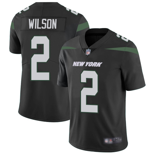 Jets #2 Zach Wilson Black Alternate Men's Stitched Vapor Untouchable Limited Jersey