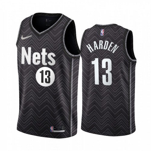 Brooklyn Brooklyn Nets #13 James Harden Black Swingman 2020-21 Earned Edition Jersey Mens