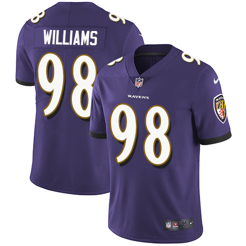 Baltimore Ravens #98 Brandon Williams Purple Team Color Men's Stitched Vapor Untouchable Limited Jersey Men's