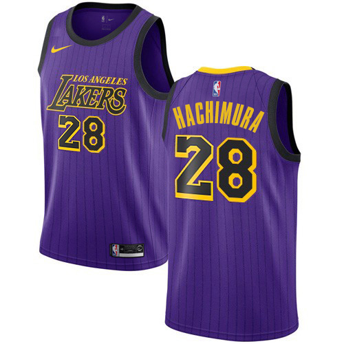 Lakers #28 Rui Hachimura Purple Swingman City Edition 2018/19 Jersey