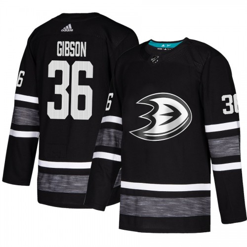 Adidas Anaheim Ducks #36 John Gibson Black Authentic 2019 All-Star Stitched Jersey Men's