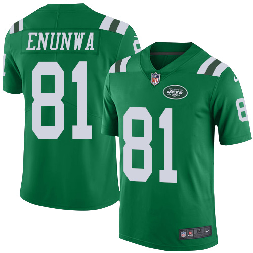 New York Jets #81 Quincy Enunwa Green Youth Stitched Limited Rush Jersey Youth