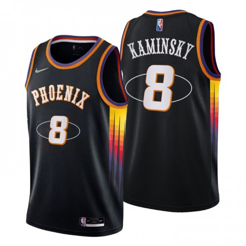 Phoenix Phoenix Suns #8 Frank Kaminsky Mens Black 2021/22 Swingman Jersey - City Edition Mens