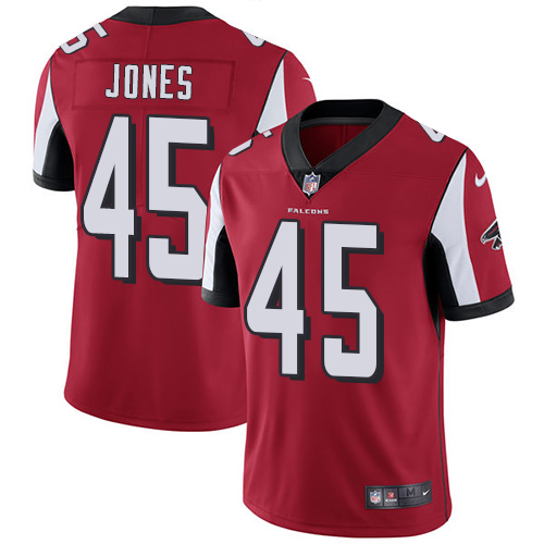 Atlanta Falcons #45 Deion Jones Red Team Color Men's Stitched Vapor Untouchable Limited Jersey Men's