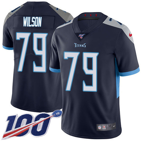 Tennessee Titans #79 Isaiah Wilson Navy Blue Team Color Youth Stitched 100th Season Vapor Untouchable Limited Jersey Youth
