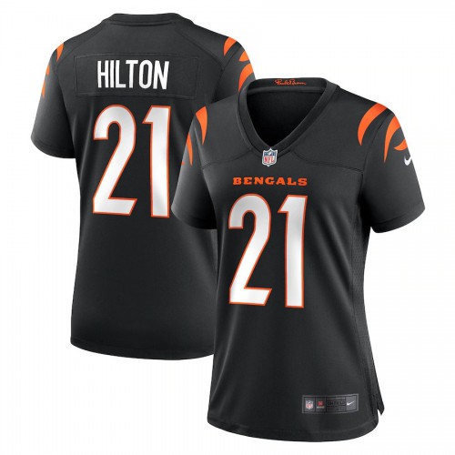 Cincinnati Cincinnati Bengals #21 Mike Hilton Black Women's Game Jersey Womens