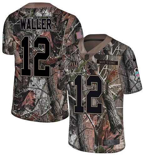 Giants #12 Darren Waller Camo Men's Stitched Limited Rush Realtree Jersey