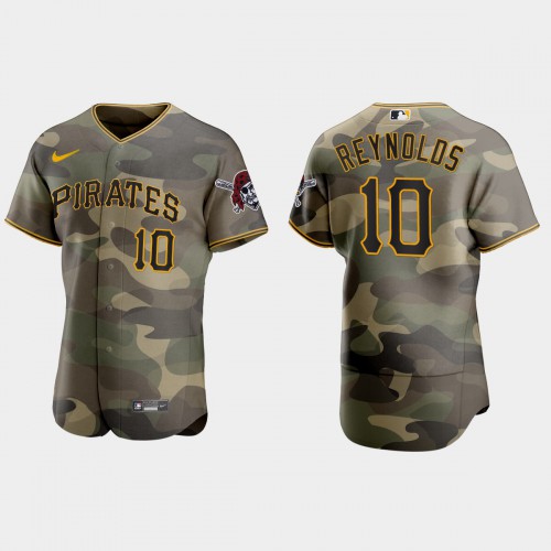 Pittsburgh Pittsburgh Pirates #10 Bryan Reynolds Men's 2021 Armed Forces Day Authentic Jersey -Camo Men's