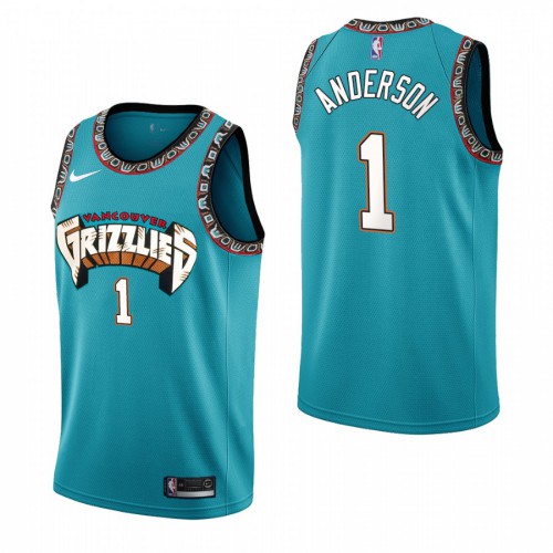 Memphis Memphis Grizzlies #1 Kyle Anderson 1988-89 Retro Hardwood Classics Stitched Jersey Mens