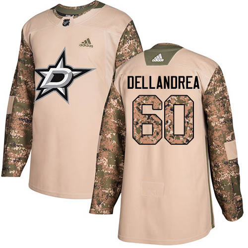 Adidas Dallas Stars #60 Ty Dellandrea Camo Authentic 2017 Veterans Day Youth Stitched Jersey Youth