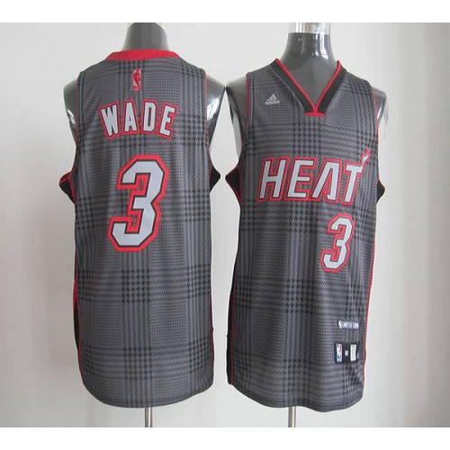 Miami Heat #3 Dwyane Wade Black Rhythm Fashion Stitched Jersey Mens