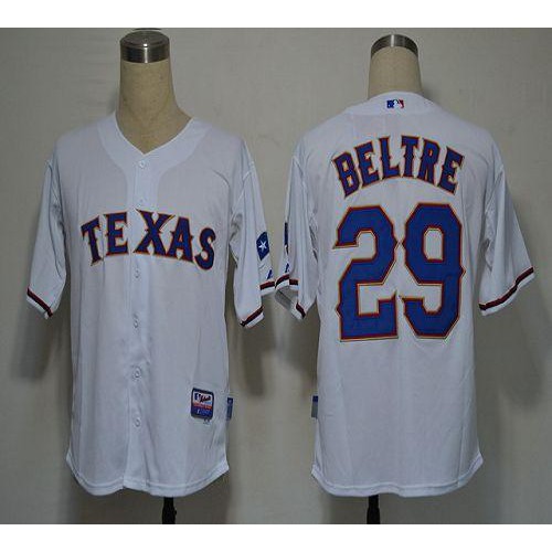 Texas Rangers #29 Adrian Beltre White Cool Base Stitched Jersey Men's