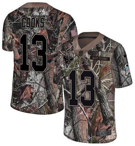 Texans #13 Brandin Cooks Camo Men's Stitched Limited Rush Realtree Jersey