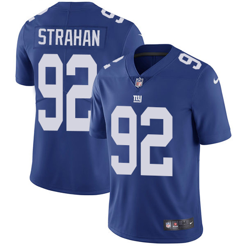 Giants #92 Michael Strahan Royal Blue Team Color Youth Stitched Vapor Untouchable Limited Jersey
