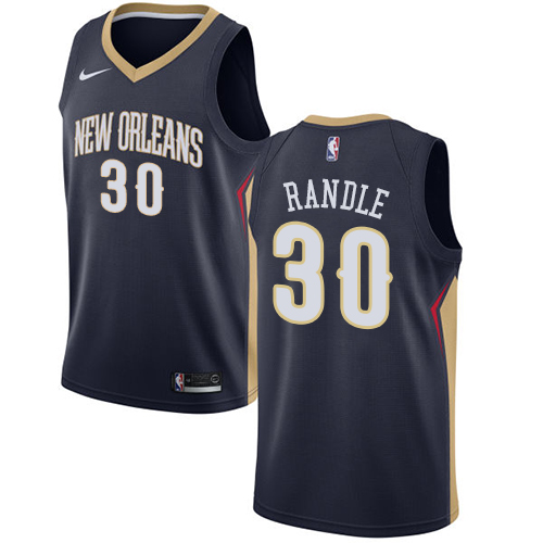 New Orleans Pelicans #30 Julius Randle Navy Youth Swingman Icon Edition Jersey Youth
