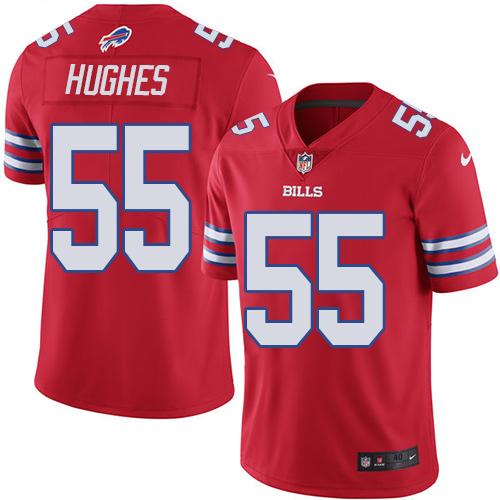 Buffalo Bills #55 Jerry Hughes Red Men's Stitched Elite Rush Jersey Men's