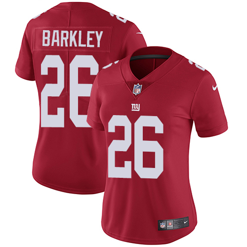 Giants #26 Saquon Barkley Red Alternate Women's Stitched Vapor Untouchable Limited Jersey