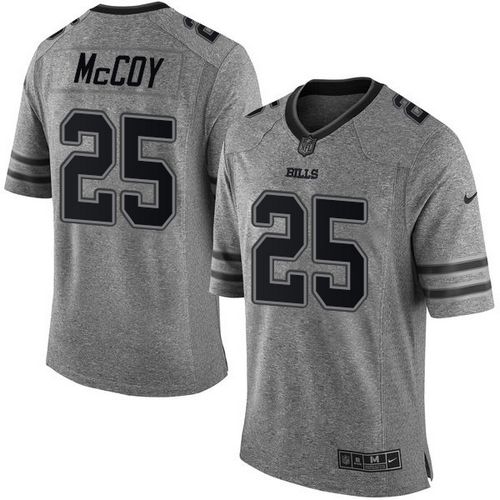 Buffalo Bills #25 LeSean McCoy Gray Men's Stitched Limited Gridiron Gray Jersey Men's