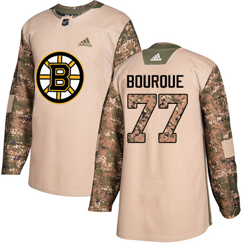 Adidas Boston Bruins #77 Ray Bourque Camo Authentic 2017 Veterans Day Stitched Jersey Men's