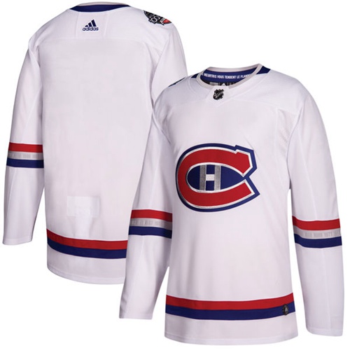 Adidas Canadiens Blank White Authentic 2017 100 Classic Stitched Jersey