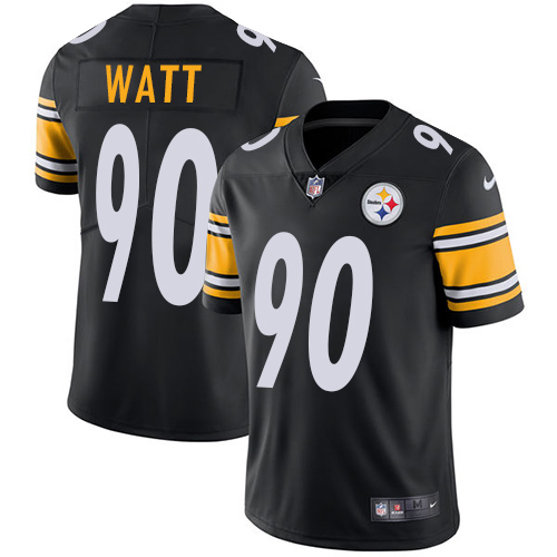 Steelers #90 T. J. Watt Black Team Color Youth Stitched Vapor Untouchable Limited Jersey