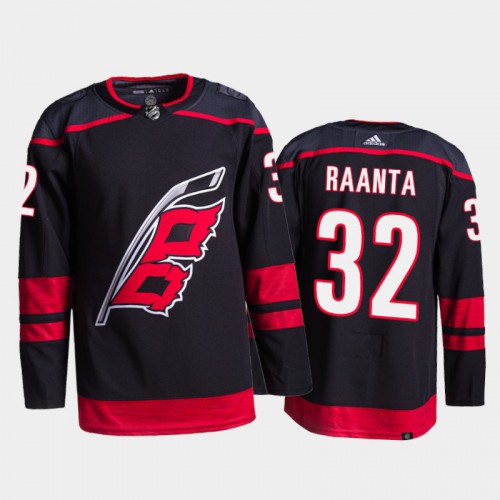 Adidas Carolina Hurricanes #32 Antti Raanta Men's 2021-22 Alternate Authentic Jersey - Black Men's