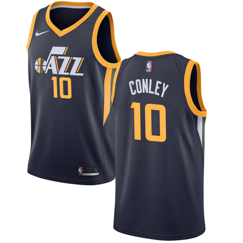 Utah Jazz #10 Mike Conley Navy Swingman Icon Edition Jersey Mens