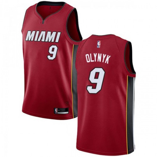 Miami Heat #9 Kelly Olynyk Red Womens Swingman Statement Edition Jersey Womens