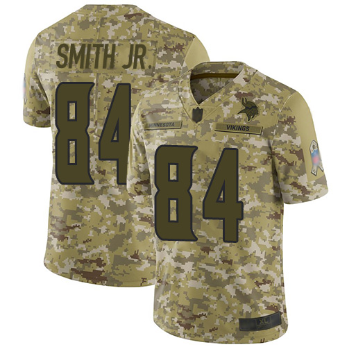 Minnesota Vikings #84 Irv Smith Jr. Camo Youth Stitched Limited 2018 Salute to Service Jersey Youth