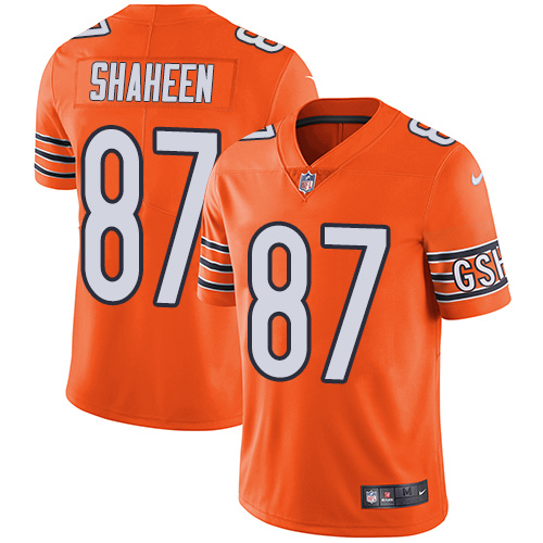 Chicago Bears #87 Adam Shaheen Orange Men's Stitched Limited Rush Jersey Men's