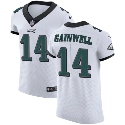 Eagles #14 Kenneth Gainwell White Men's Stitched New Elite Jersey