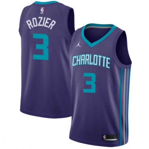 Charlotte Hornets #3 Terry Rozier Purple Youth Jordan Swingman Statement Edition Jersey Youth