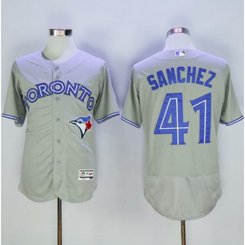 Toronto Blue Jays #41 Aaron Sanchez Grey Flexbase Authentic Collection Stitched Jersey Men's
