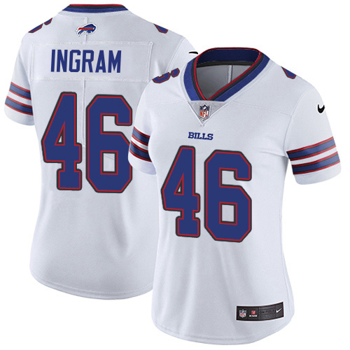 Bills #46 Ja'Marcus Ingram White Women's Stitched Vapor Untouchable Limited Jersey