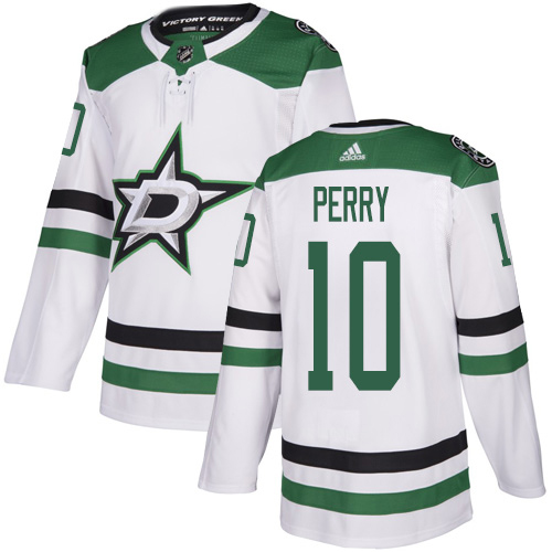 Adidas Dallas Stars #10 Corey Perry White Road Authentic Youth Stitched Jersey Youth