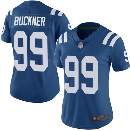 Indianapolis Colts #99 DeForest Buckner Royal Blue Team Color Women's Stitched Vapor Untouchable Limited Jersey Womens