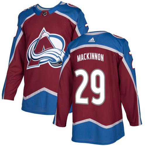 Adidas Colorado Avalanche #29 Nathan MacKinnon Burgundy Home Authentic Stitched Youth Jersey Youth