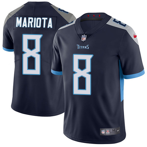 Tennessee Titans #8 Marcus Mariota Navy Blue Team Color Men's Stitched Vapor Untouchable Limited Jersey Men's