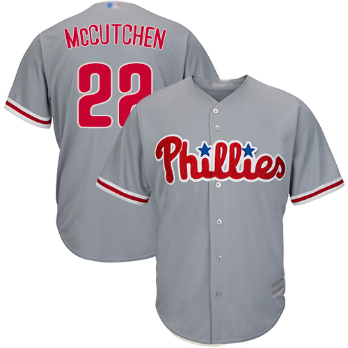 Philadelphia Phillies #22 Andrew McCutchen Grey Cool Base Stitched Youth Jersey Youth
