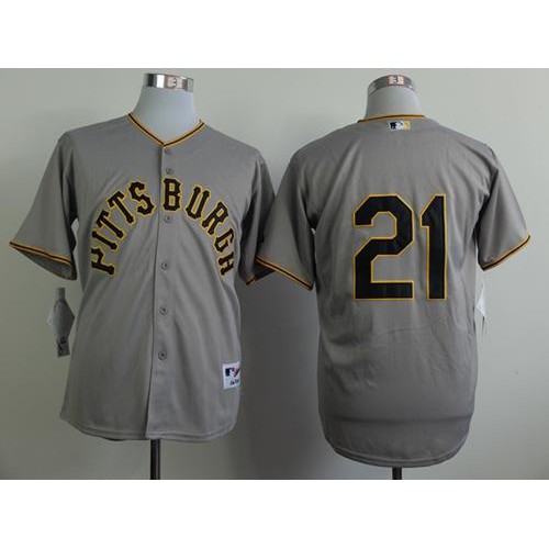 Pittsburgh Pirates #21 Roberto Clemente Grey 1953 Turn Back The Clock Stitched Jersey Men's