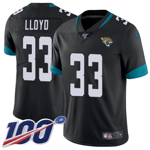 Jaguars #33 Devin Lloyd Black Team Color Youth Stitched 100th Season Vapor Limited Jersey