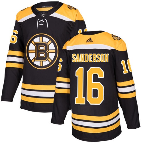 Adidas Boston Bruins #16 Derek Sanderson Black Home Authentic Stitched Jersey Men's