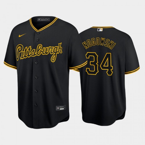 Pittsburgh Pittsburgh Pirates #34 John Nogowski Game Men's Alternate Jersey - Black Men's