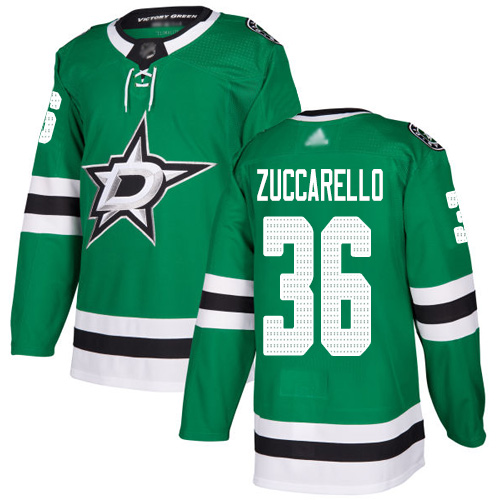 Adidas Dallas Stars #36 Mats Zuccarello Green Home Authentic Stitched Jersey Men's