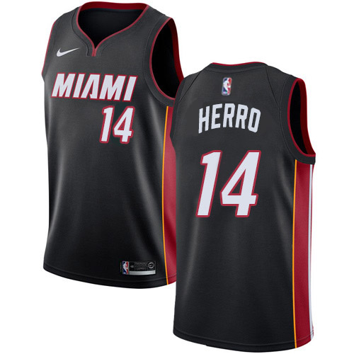 Miami Heat #14 Tyler Herro Black Swingman Icon Edition Jersey Mens