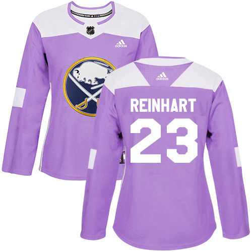 Adidas Buffalo Sabres #23 Sam Reinhart Purple Authentic Fights Cancer Women's Stitched Jersey Womens