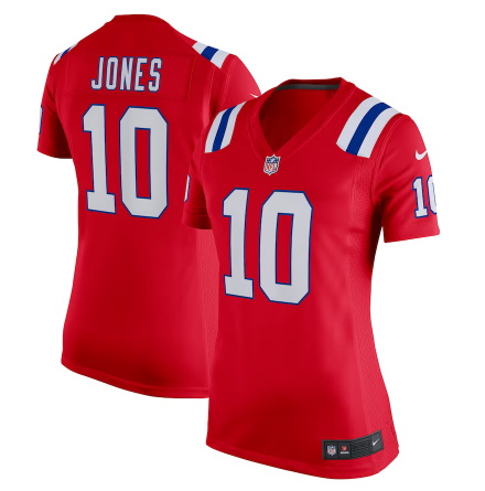Women's Mac Jones Red New England Patriots Game Jersey