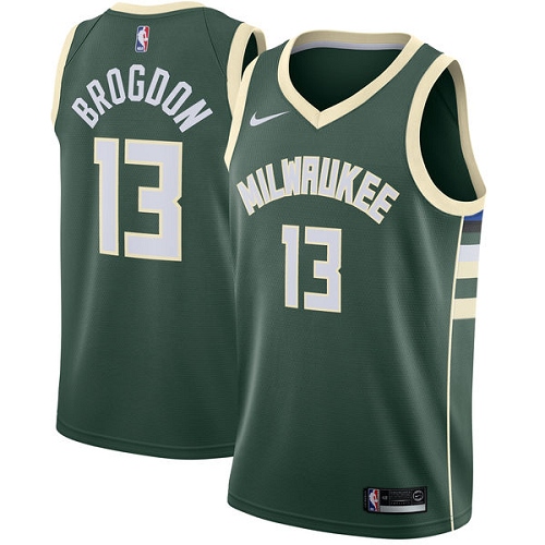Milwaukee Bucks #13 Malcolm Brogdon Green Youth Swingman Icon Edition Jersey Youth