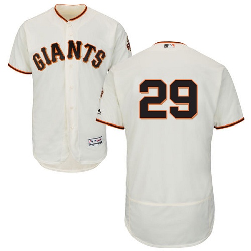 San Francisco Giants #29 Jeff Samardzija Cream Flexbase Authentic Collection Stitched Jersey Men's
